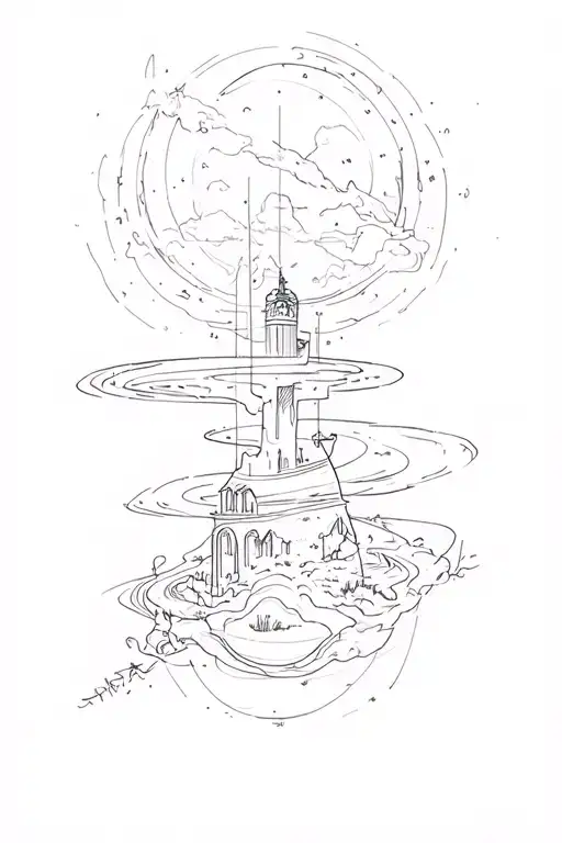 I want it to be with the elements and space, have maybe a line or two that is artistic  tattoo design idea