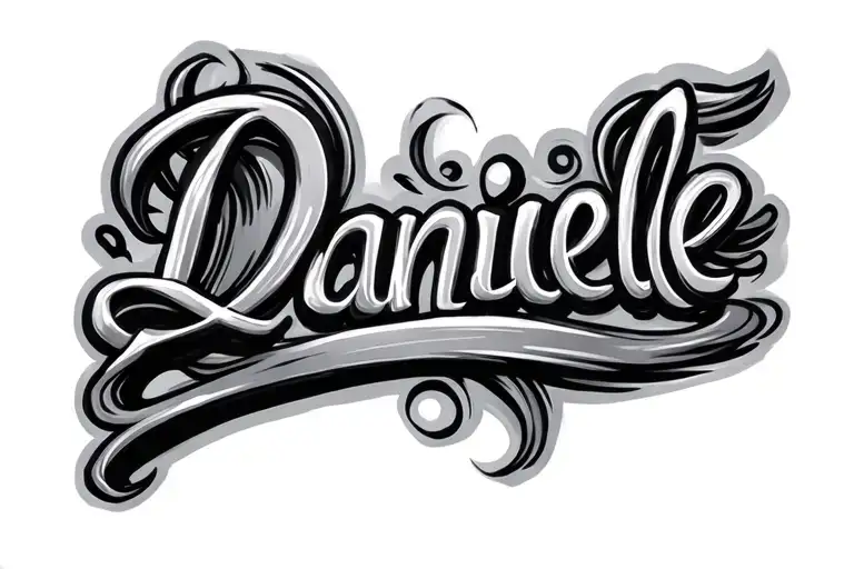 Danielle name tattoo design idea
