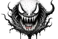 venom drips from the fangs tattoo design idea