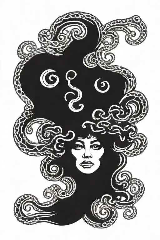 Medusa head tattoo design idea