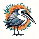 shoebill stork tattoo design idea