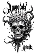 Just the word "Amygdala" in a cool spelling with a little cybersigilisum style on my arm tattoo design idea