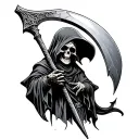 Grim Reaper Scythe tattoo design idea