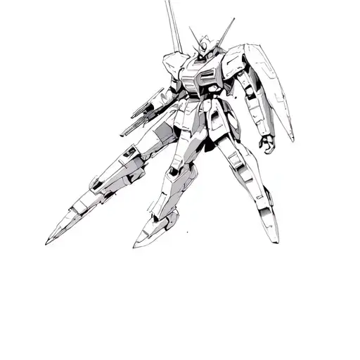a gundam tattoo design idea