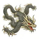 dragon around a rabbit tattoo design idea