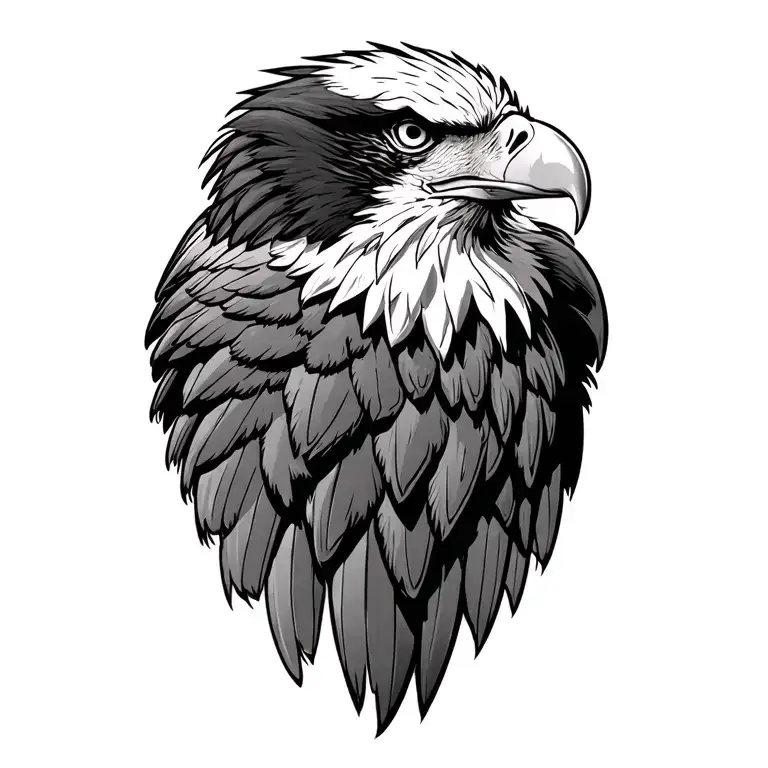 eagle wing tattoo design idea