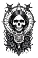 Wicca gothic  tattoo design idea