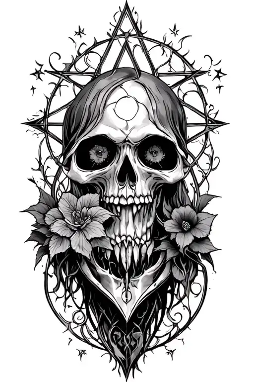 Wicca gothic  tattoo design idea