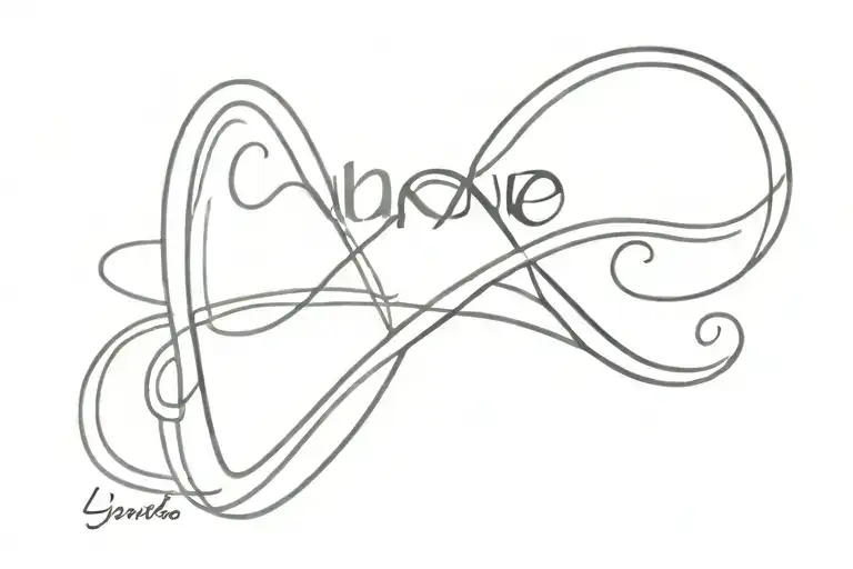 infinity symbol with heart and name tattoo tattoo design idea