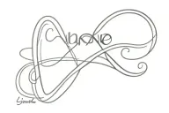 infinity symbol with heart and name tattoo tattoo design idea
