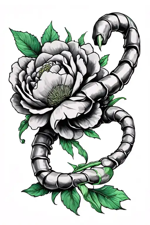 adrian july cancer green tattoo design idea