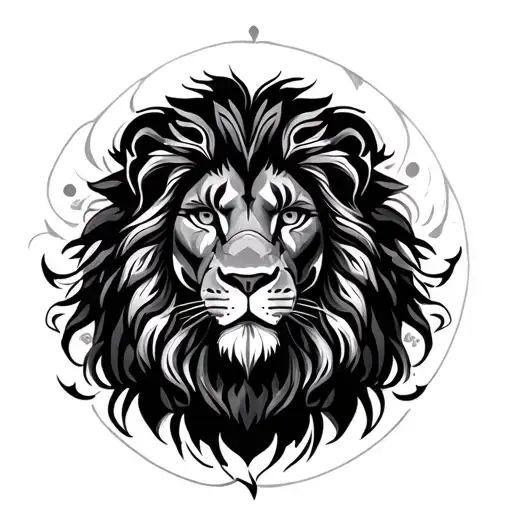 lion mandala design tattoo design idea