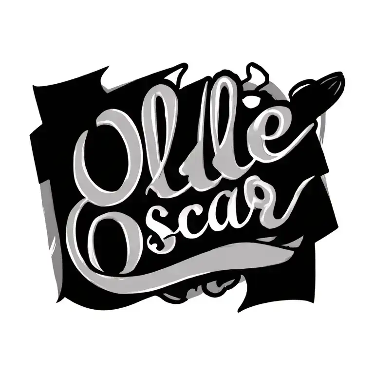 "Olllie Oscar" Kids names tattoo design tattoo design idea
