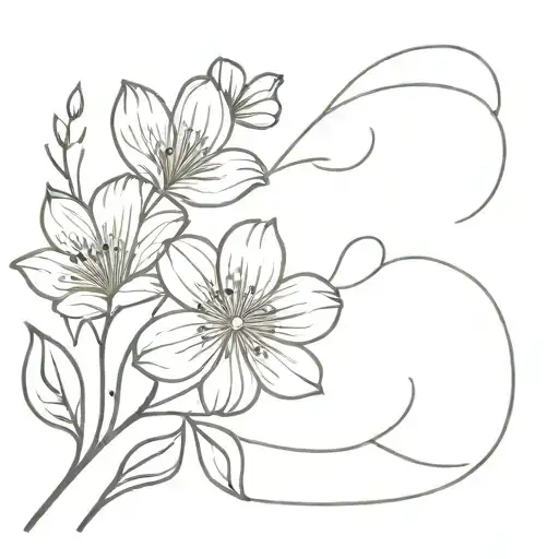 penny with floral design tattoo design idea