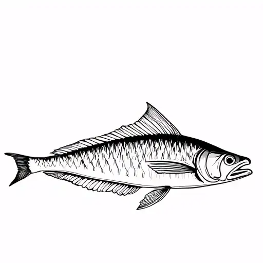 bonefish tail tattoo design idea