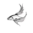 bonefish tail tattoo design idea