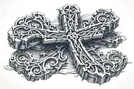 cross wrapped tattoo design idea