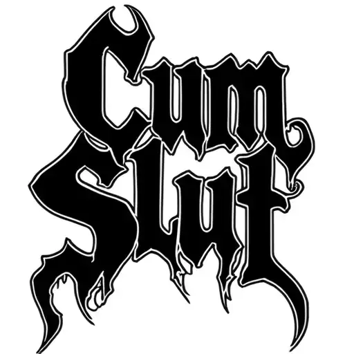 "Cum Slut" "Cum Slut" Devils tail. Sexy. Slut tattoo design idea