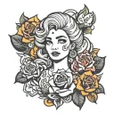 elsa tattoo design idea