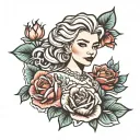 elsa tattoo design idea