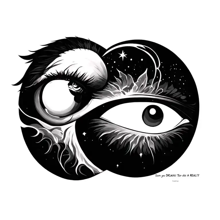 Turn your DREAM INTO A vision.Soon you Will see it Turning into A REALITY symbol tattoo design idea