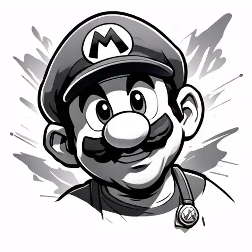 Mario tattoo design idea