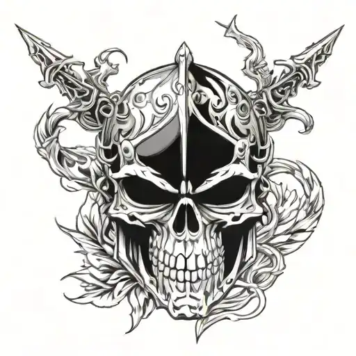 skull knight from berserk tattoo design idea