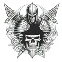skull knight from berserk tattoo design idea