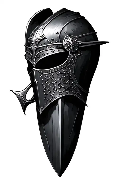English Knight tattoo design idea