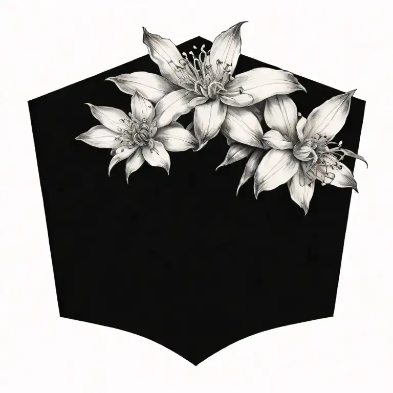 botanic style drawing tattoo design idea