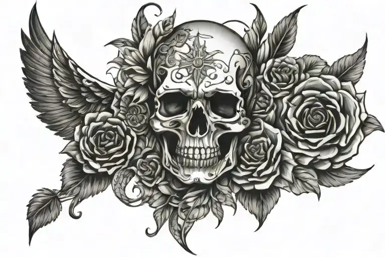 Line art tattoo design idea