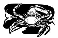 Blue Crab firefighter helmet tattoo design idea