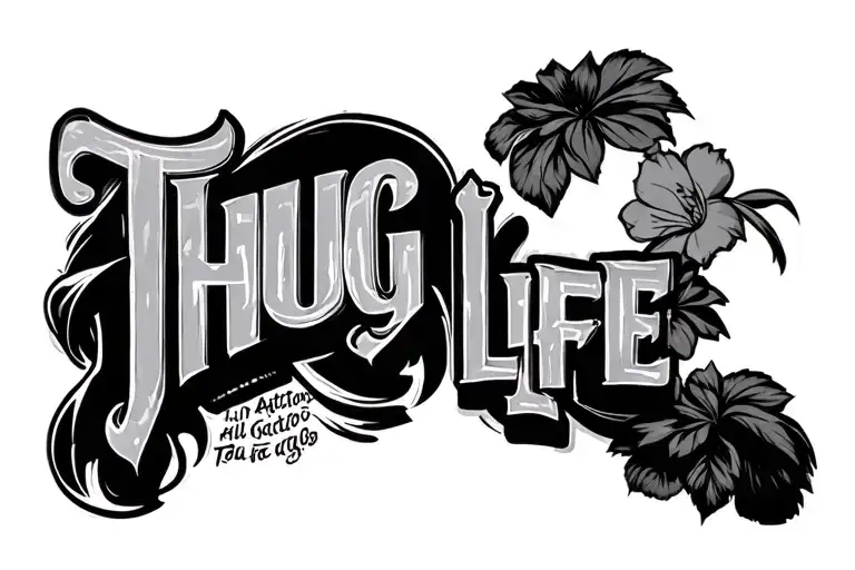 thug life tattoo tattoo design idea