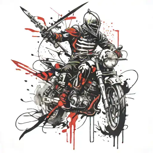 The Knight with the Skull tattoo design idea