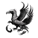 eagle, scorpio and Phoenix tattoo design idea