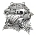 Volkswagen Beetle tattoo design idea