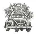 Volkswagen Beetle tattoo design idea
