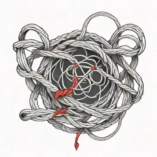 Red String Of Fate tattoo design idea