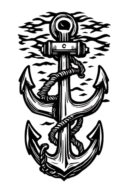 anchor in memory of dad served in navy ship tattoo design idea