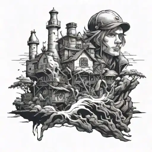 Howl"s Moving Castle tattoo design idea