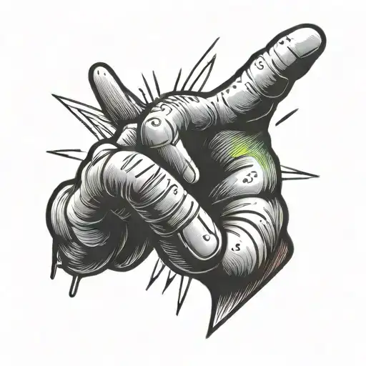 rainbow on top of raising hands emoji   tattoo design idea