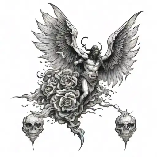 god following me out of the valley of the shadow of death tattoo design idea