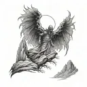 god following me out of the valley of the shadow of death tattoo design idea