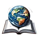 an open book with the earth sitting on top tattoo design idea