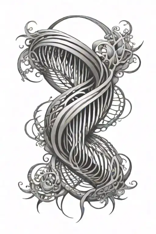 double helix forming the shape tattoo design idea