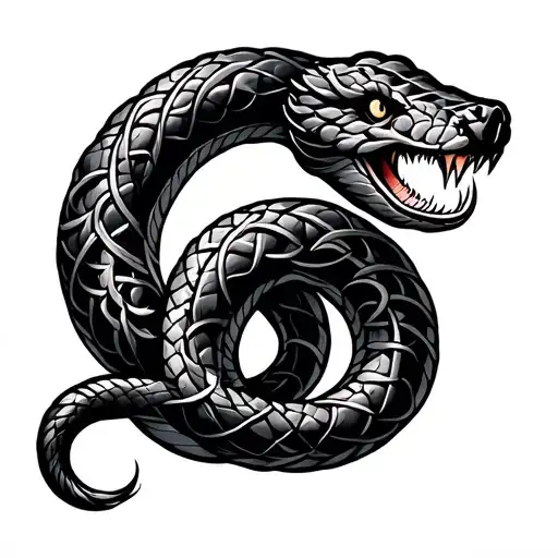 Celtic Snake tattoo design idea