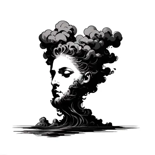 Filler Clouds and Smoke tattoo design idea