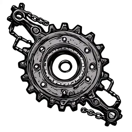 Chain And Sprocket tattoo design idea