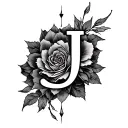 Hidden J tattoo design idea