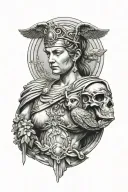 goddess Athena tattoo design idea